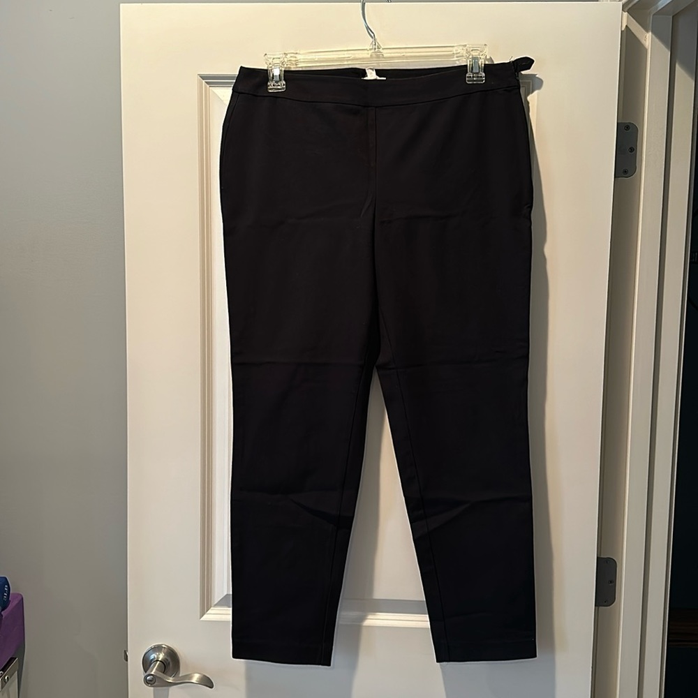 Eileen Fisher - Side Zip Pants - Black - Size Large